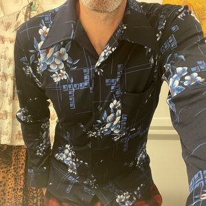 Kings Road Rare Vintage 70’s Mens Button Down, sz S (possibly M)
